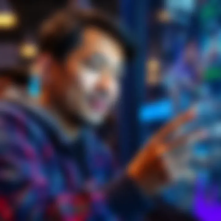 A person browsing a digital interface with a focus on the ignore option for content creators, showing a relaxed expression.