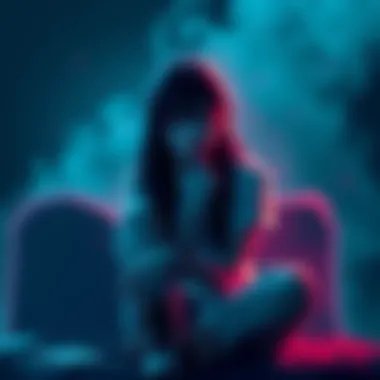 Illari sits with a contemplative expression, hinting at her inner struggles and anxieties.