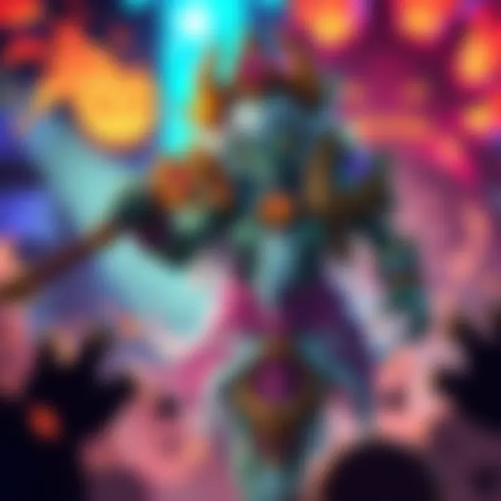 An imbue mage celebrates a stunning win with double battlecry in a vibrant gaming environment, featuring Ragnaros hero power and abundant armor.