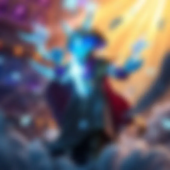 Imbue Priest card displayed with powerful effects in an Arena setting