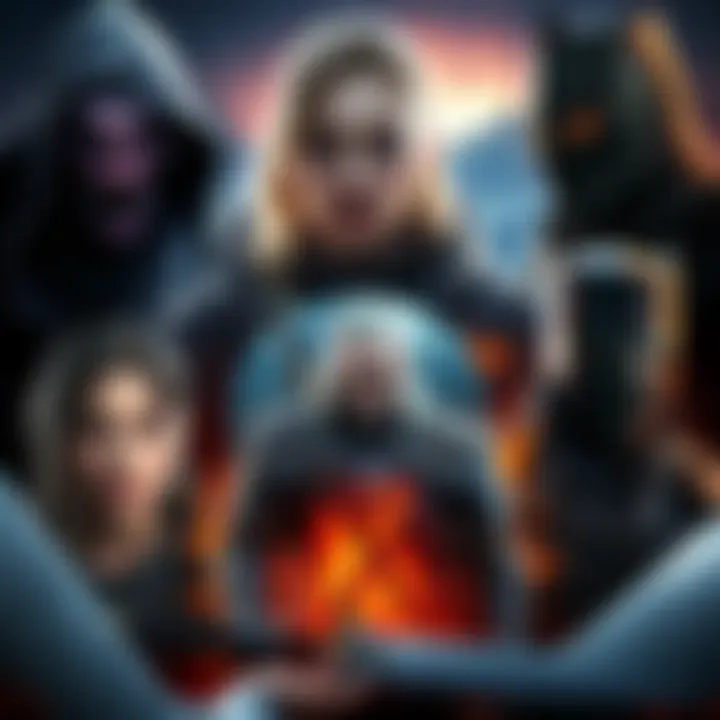 A collage of characters from immersive games like Pathologic 2 and Witcher 3, showcasing various heroes such as a plague doctor and a knight.