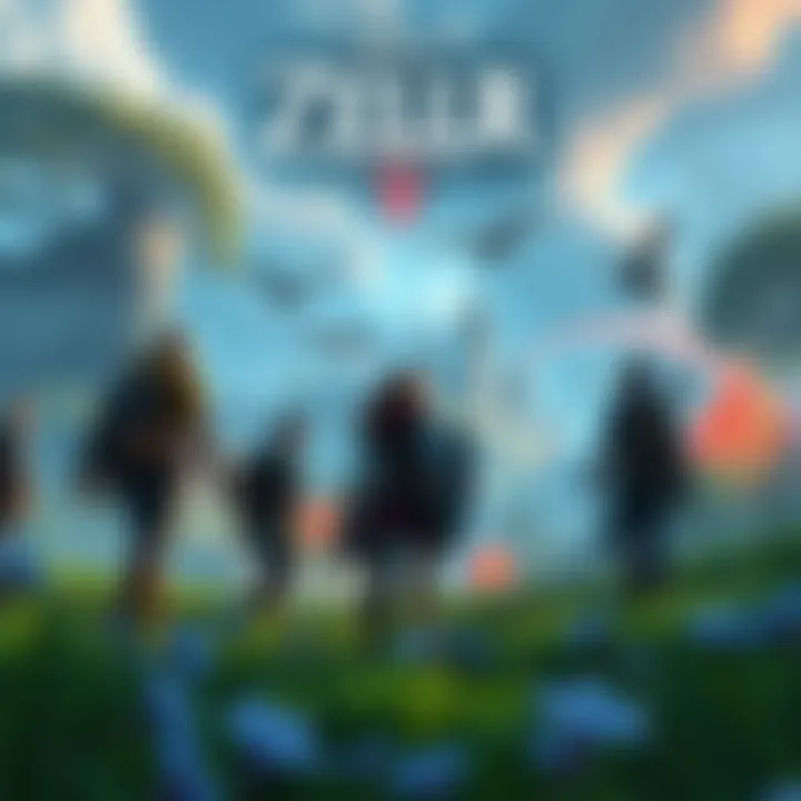 A vibrant fantasy world with diverse characters exploring together, showcasing seamless gameplay without loading screens.