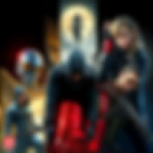 A collage of popular immersive sim games featuring characters and scenes from Thief, Deus Ex, and Dishonored