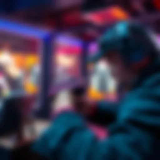 A gamer focusing on a target in a competitive video game setting, showcasing enhanced aiming skills.