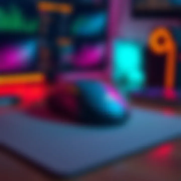 A close-up of a computer mouse on a desk with a clean mousepad, highlighting smooth movement for gaming.