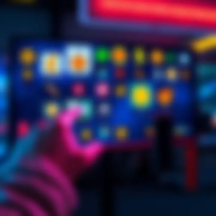 Variety of game currency symbols displayed on screen with player pointing at them for clarification