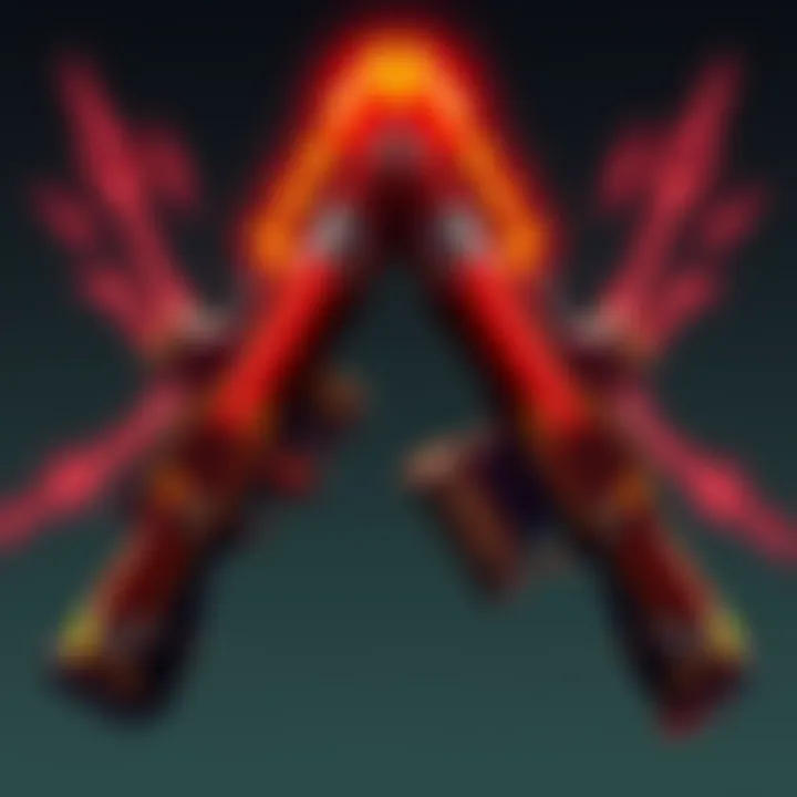 A side-by-side view of Burston and Soma weapons with a focus on their designs and stats