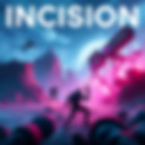 Cover art featuring striking visuals from the game INCISION, showcasing its unique art style and vibrant colors, with characters and environments in action.