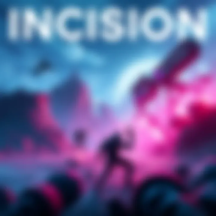Cover art featuring striking visuals from the game INCISION, showcasing its unique art style and vibrant colors, with characters and environments in action.