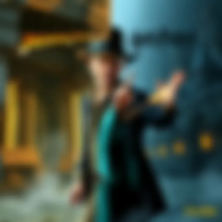 Indiana Jones and Hogwarts Legacy Comparison A split image showing Indiana Jones exploring an ancient temple on one side and a wizard casting a spell in Hogwarts on the other side.