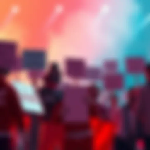 A group of indie game developers holding signs expressing their concerns about AI in gaming