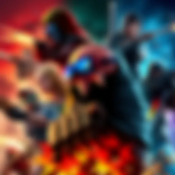 Indie FPS Game Collage A collage of characters from indie FPS games showcasing action and artistic styles