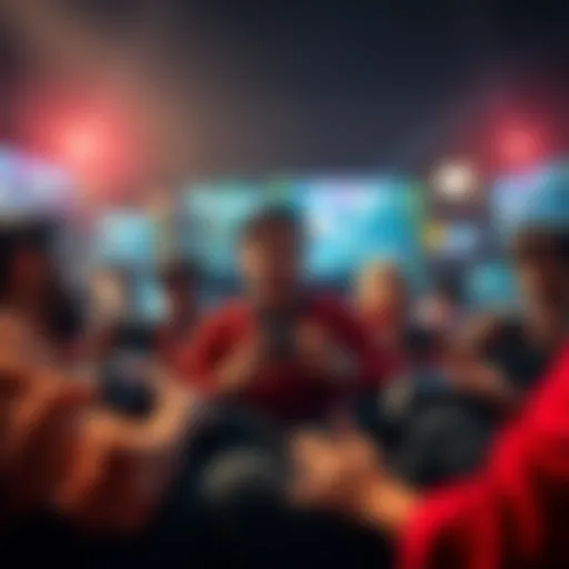 A group of gamers expressing frustration over missing indie game titles on console, surrounded by game controllers and screens, showcasing their disappointment.