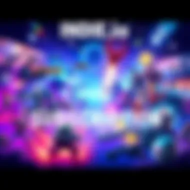 A vibrant graphic showcasing various indie game characters and scenes from 70 titles available on Indie.io subscription service for gamers.