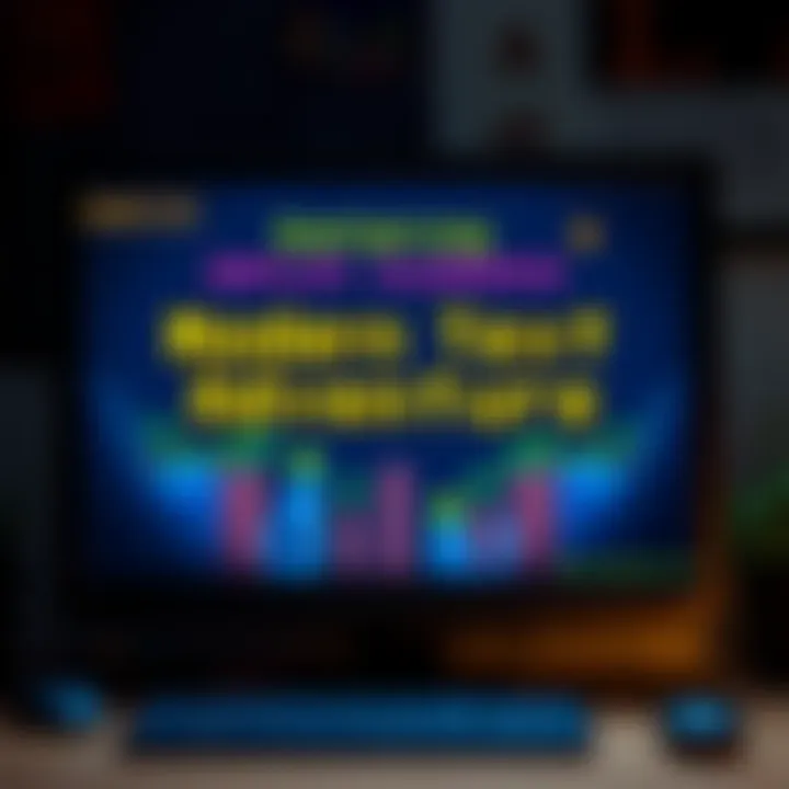 A computer screen displaying a classic text adventure game with janky text input options and colorful pixel art graphics.