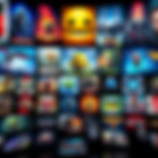 A colorful display of various indie game covers highlighting diverse genres and styles.