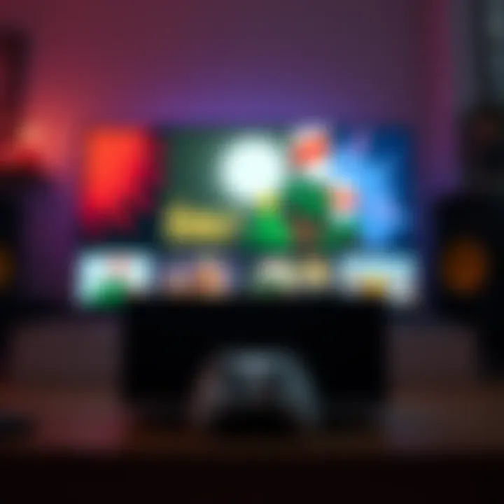 A selection of indie soulslike games showcased on an XBOX Series X console with colorful graphics on the screen
