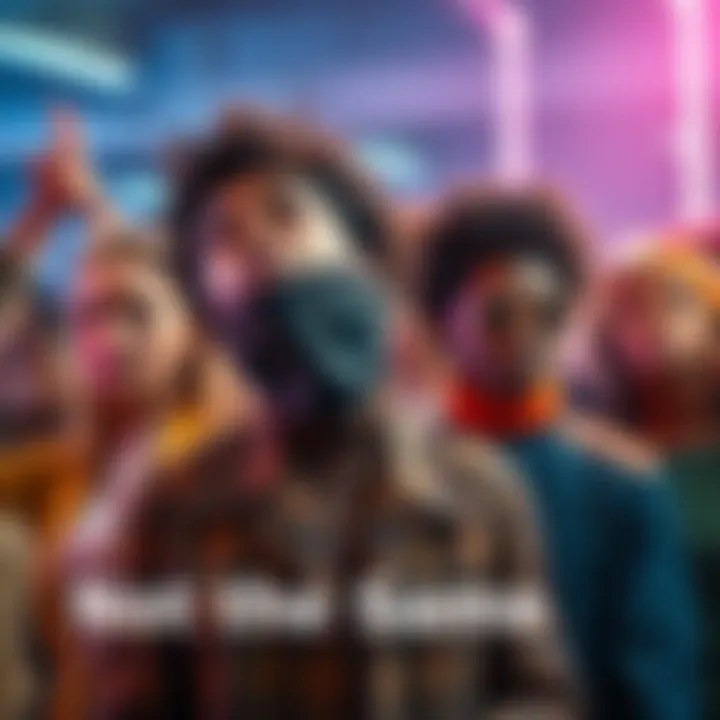 A diverse group of individuals showcasing their unique styles and backgrounds, highlighting the concept of identity and self-awareness in a vibrant setting.