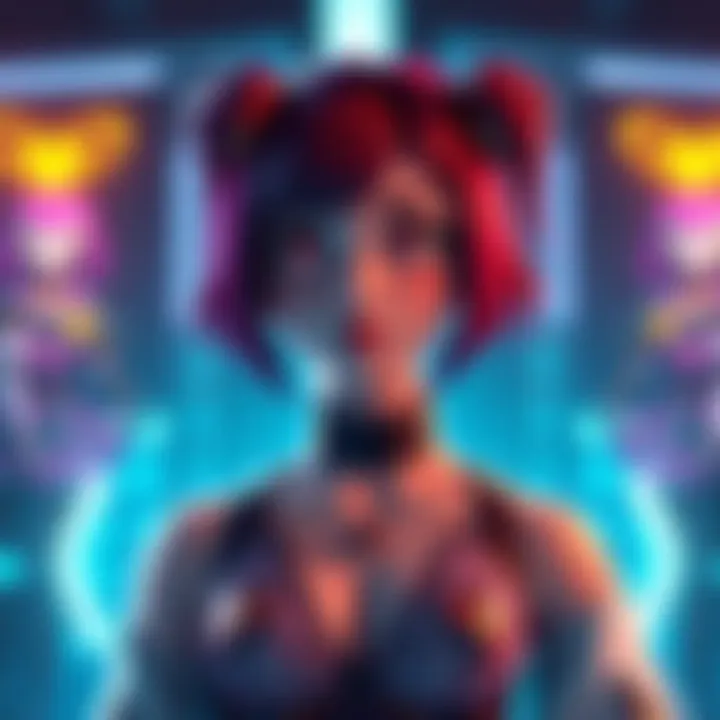 Ines with New Skins and Modules Ines character displayed with new modules and vibrant dress skins in a gaming environment