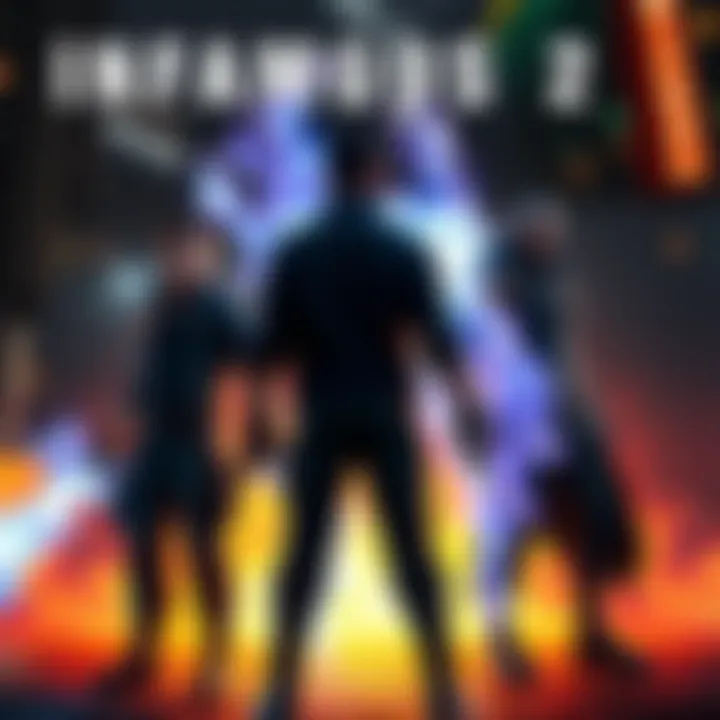 Kuo and Nix standing together, showcasing their different powers in INFAMOUS 2