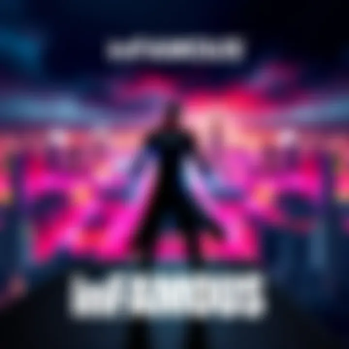 inFAMOUS Game Cover Art Art featuring a superhero character with electric powers standing on a city rooftop, looking towards a vibrant skyline.