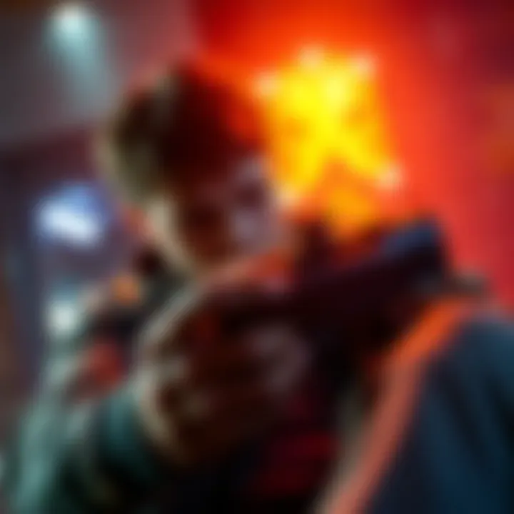 Person playing Infamous on a console A person focused on gaming, immersed in the world of Infamous, showcasing intense emotions and connection to the game.