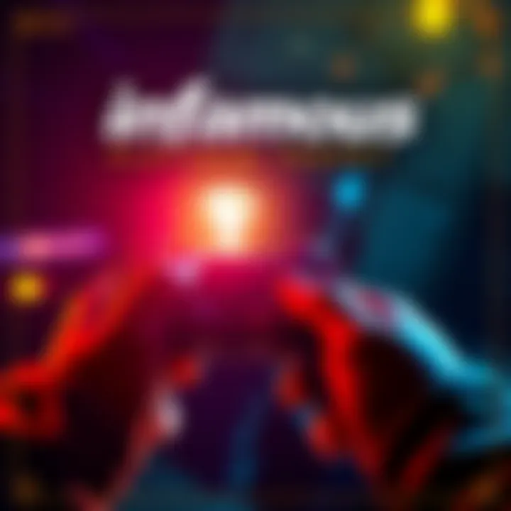 inFamous Platinum Trophy A gamer holding a PlayStation controller with a glowing Platinum Trophy on the screen.