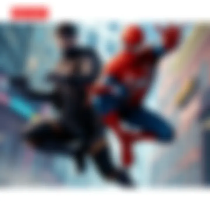 Infamous and Spider-Man Crossover Scene A dynamic illustration of Infamous character and Spider-Man teaming up, showcasing their unique powers in an urban setting.