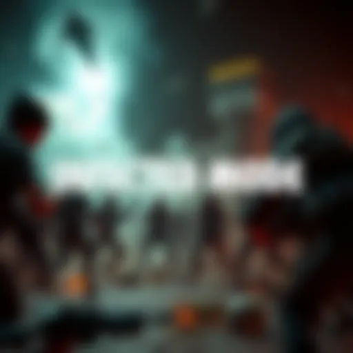 A group of players in a game battling zombies in a new Infected mode, showing teamwork and strategy during a tense moment.