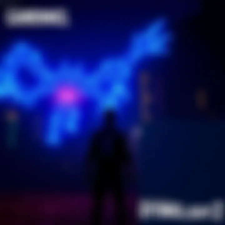 A character illuminated by UV light, standing against an infected creature in a dark, post-apocalyptic setting