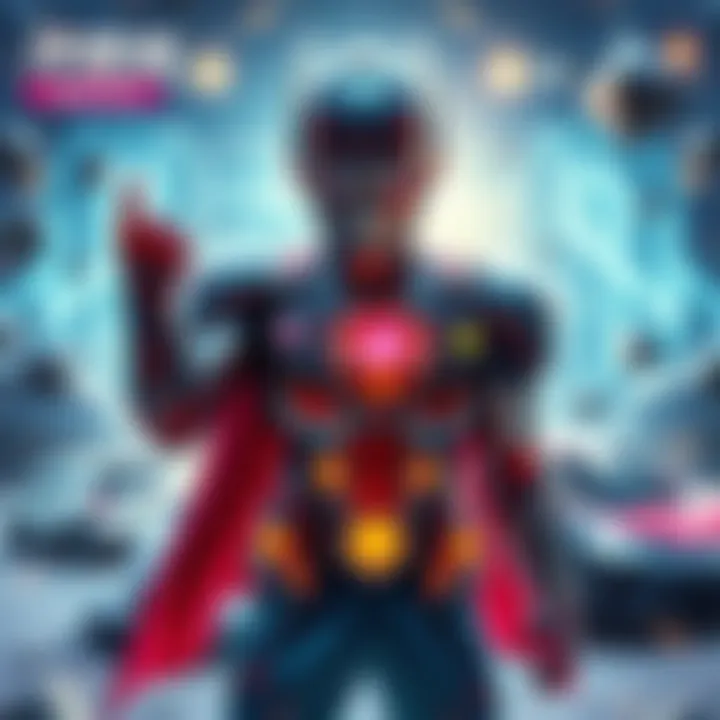 The Infinity Ultron card showcasing unique abilities with various stones enhancing powers in a game setting