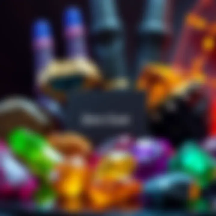 Infinity Stones with Zero Cost Sign A display of colorful Infinity Stones with a sign indicating their cost is set to zero, representing a new proposal against Kilmonger.