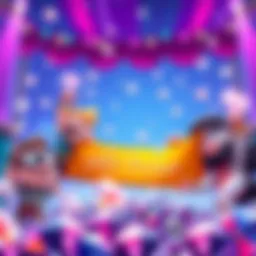 A vibrant digital scene showing characters from Infold excitedly collecting diamonds and displaying the petit prince banner, symbolizing the upcoming 3.0 launch.