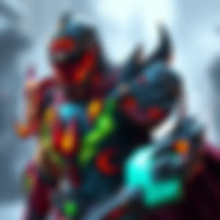 A character wearing the new Inmortal Legend armor set in MoT, showcasing vibrant colors and enhanced details, ready for battle.