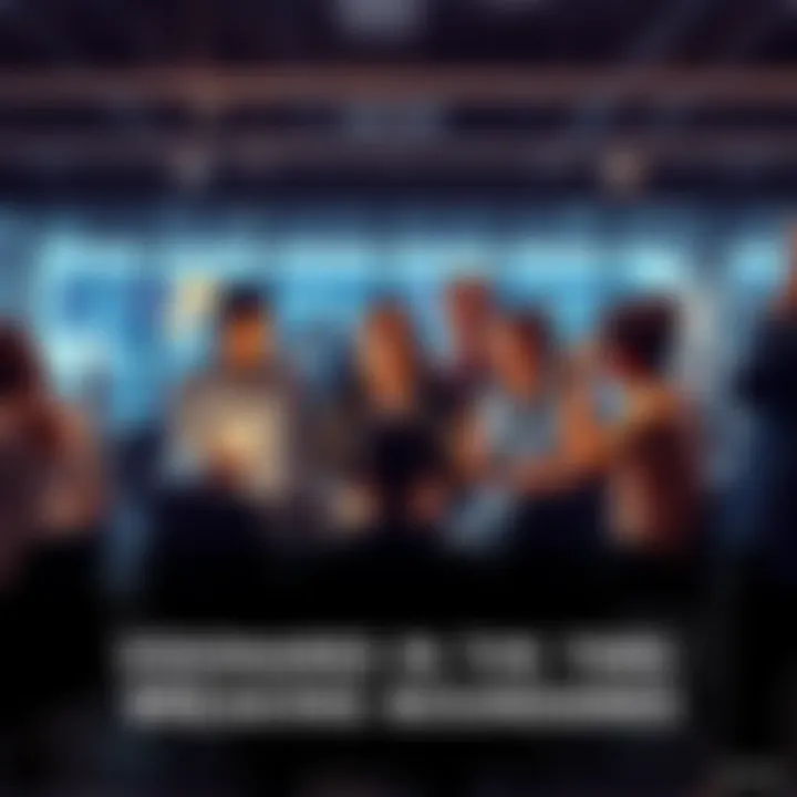 A diverse group of visionary thinkers sharing ideas in a modern workspace