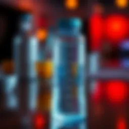 Innovative Water Bottle A new water bottle designed for easy hydration, showing clear markings for daily water intake