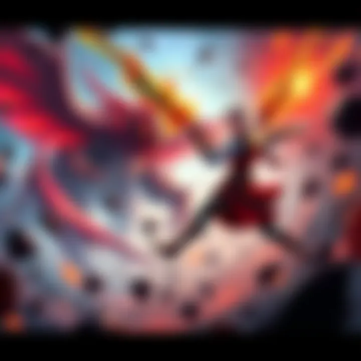 A player skillfully wielding an Insect Glaive in an action-packed battle against a monster, showcasing dynamic movement and strategy.