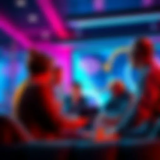 A group discussing insights about Abbybusters in a casual setting