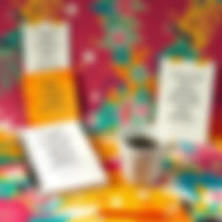 Inspirational Quotes A collection of inspiring quotes on a colorful background with a notebook and a cup of coffee