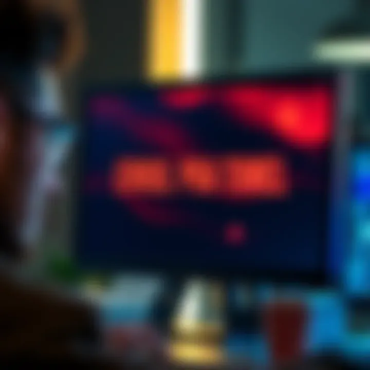 Computer screen showing installation error A close-up of a computer screen displaying a software installation error message while a person looks concerned in the background