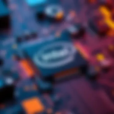 Intel's New Innovations for PCs A computer chip representing Intel's new system-on-chip technology and modern RAM architecture, symbolizing innovation in personal computing.