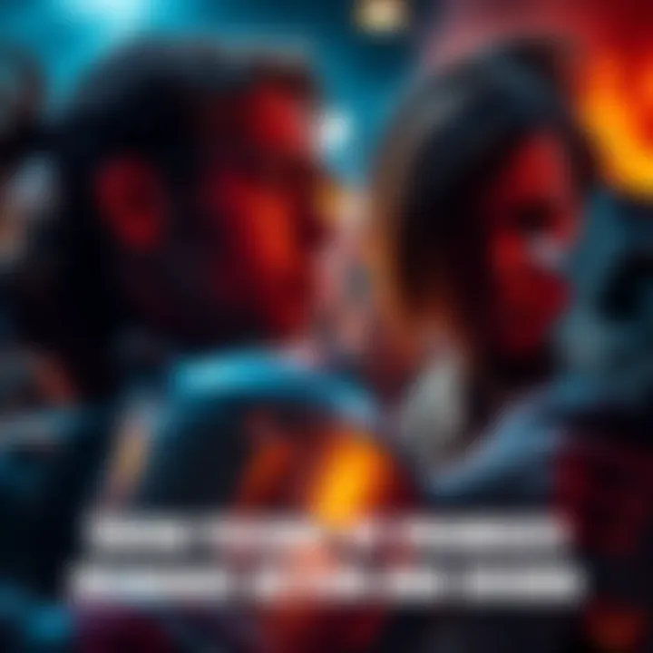 Intense Action Scene A dramatic moment featuring characters in an action-packed confrontation with intense expressions.