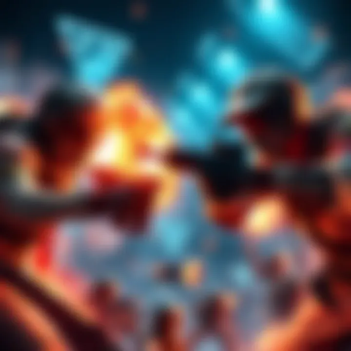 Intense Game Action Players engaged in a thrilling game scene, showcasing high tension and player killing dynamics.