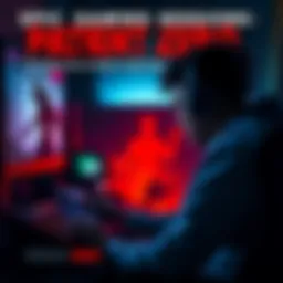 A player focused on a screen showing the game Patient Zero, with an infection status and multiple characters on the screen