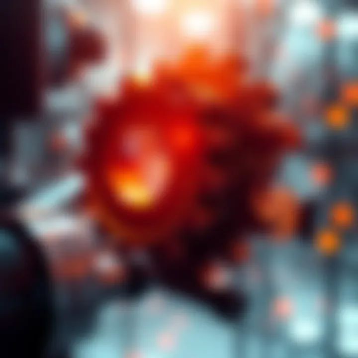 Two interconnected gears representing the relationship between two key factors.