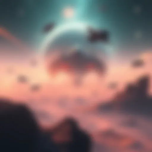 A stunning visual of an alien landscape showcasing spaceships and futuristic elements, representing the game Intergalactic set to be revealed at the State of Play event.