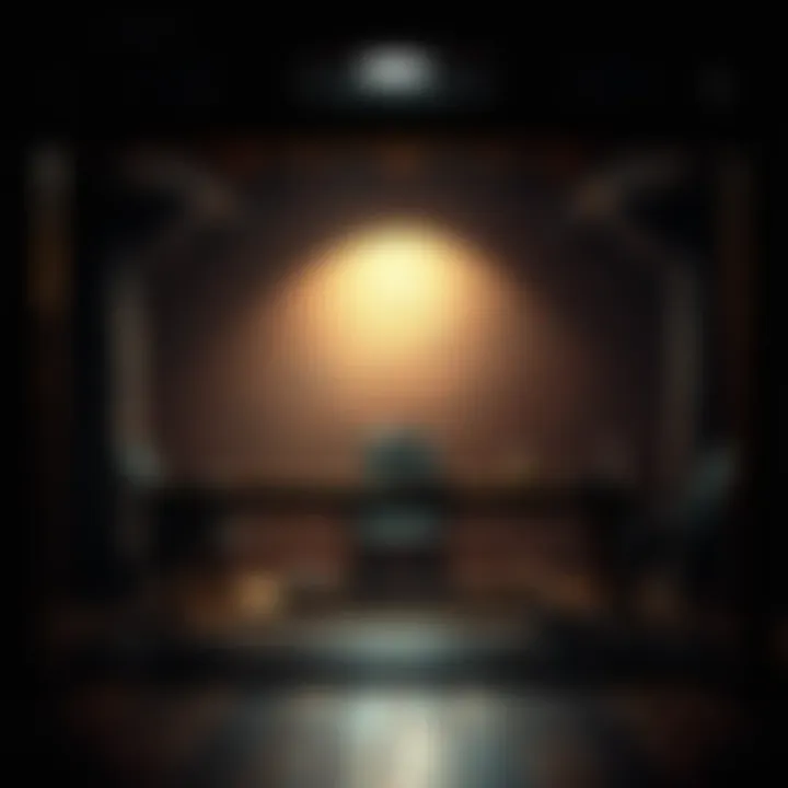A tense interrogation room with a spotlight on a table and a snake coiled nearby, symbolizing extreme tactics.