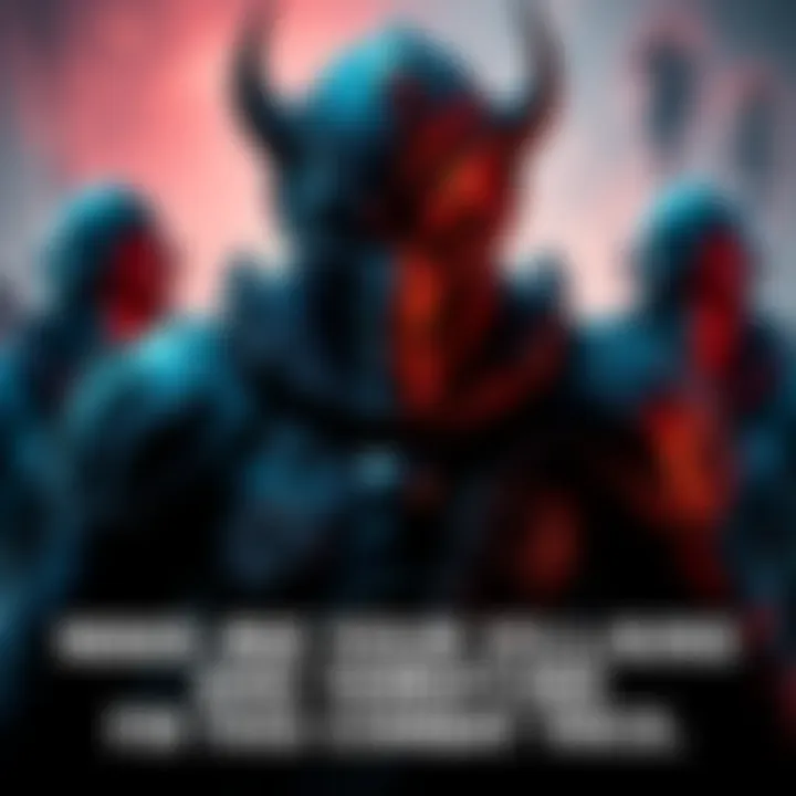 A menacing villain stands confidently, ready to battle a group of adventurers. Dark armor and a sinister grin create a fearsome presence.