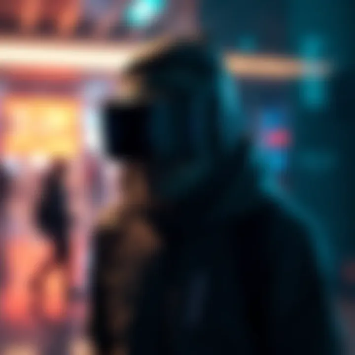 Person using invisibility gear A person wearing advanced invisibility gear blends into a background, showcasing the concept of real-life invisibility technology.