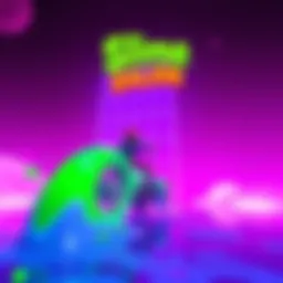 A screenshot of Slime Saloon showing a player’s wheels stuck against an invisible wall, highlighting the glitch.